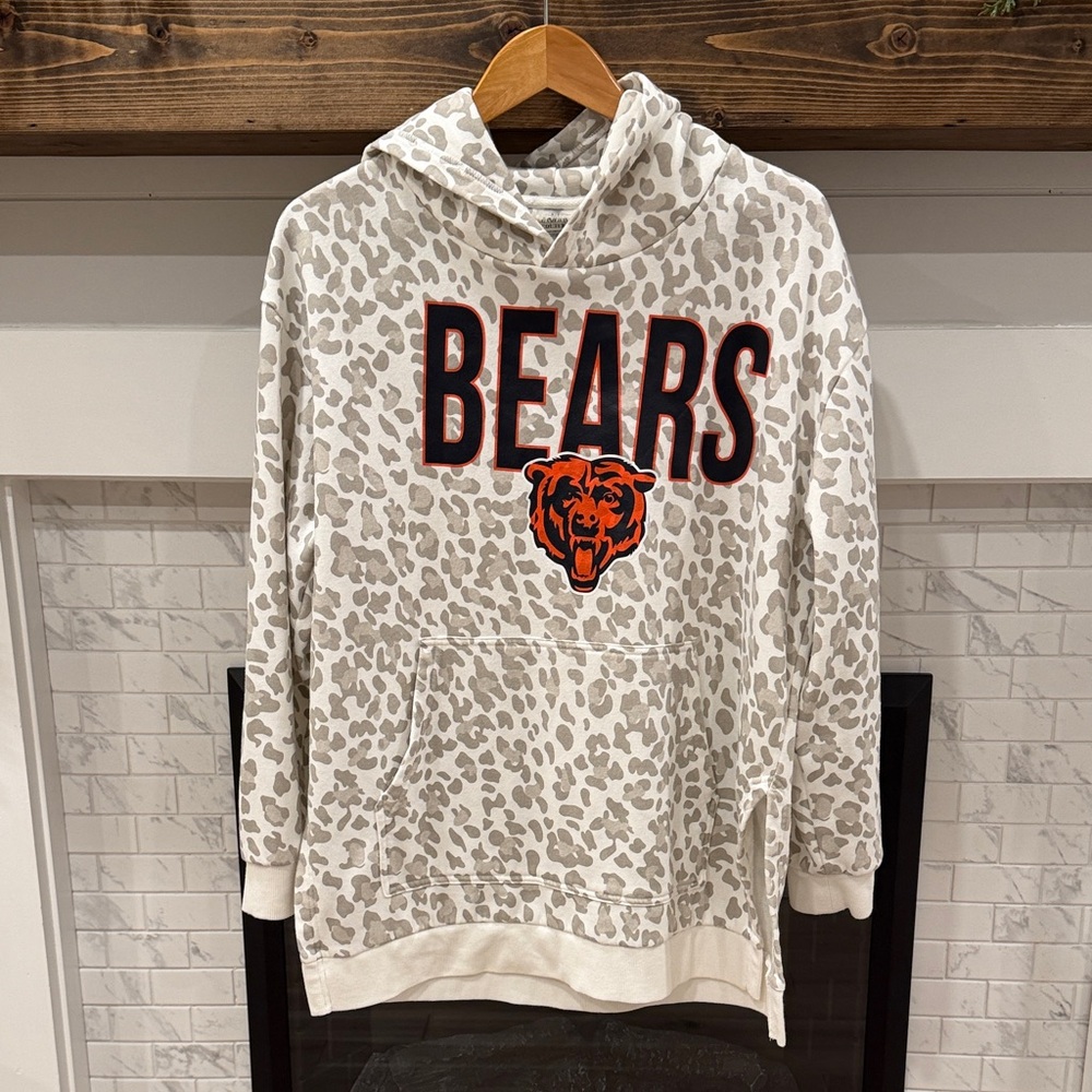 Women's Beige and White Bears Hoodie Sweater